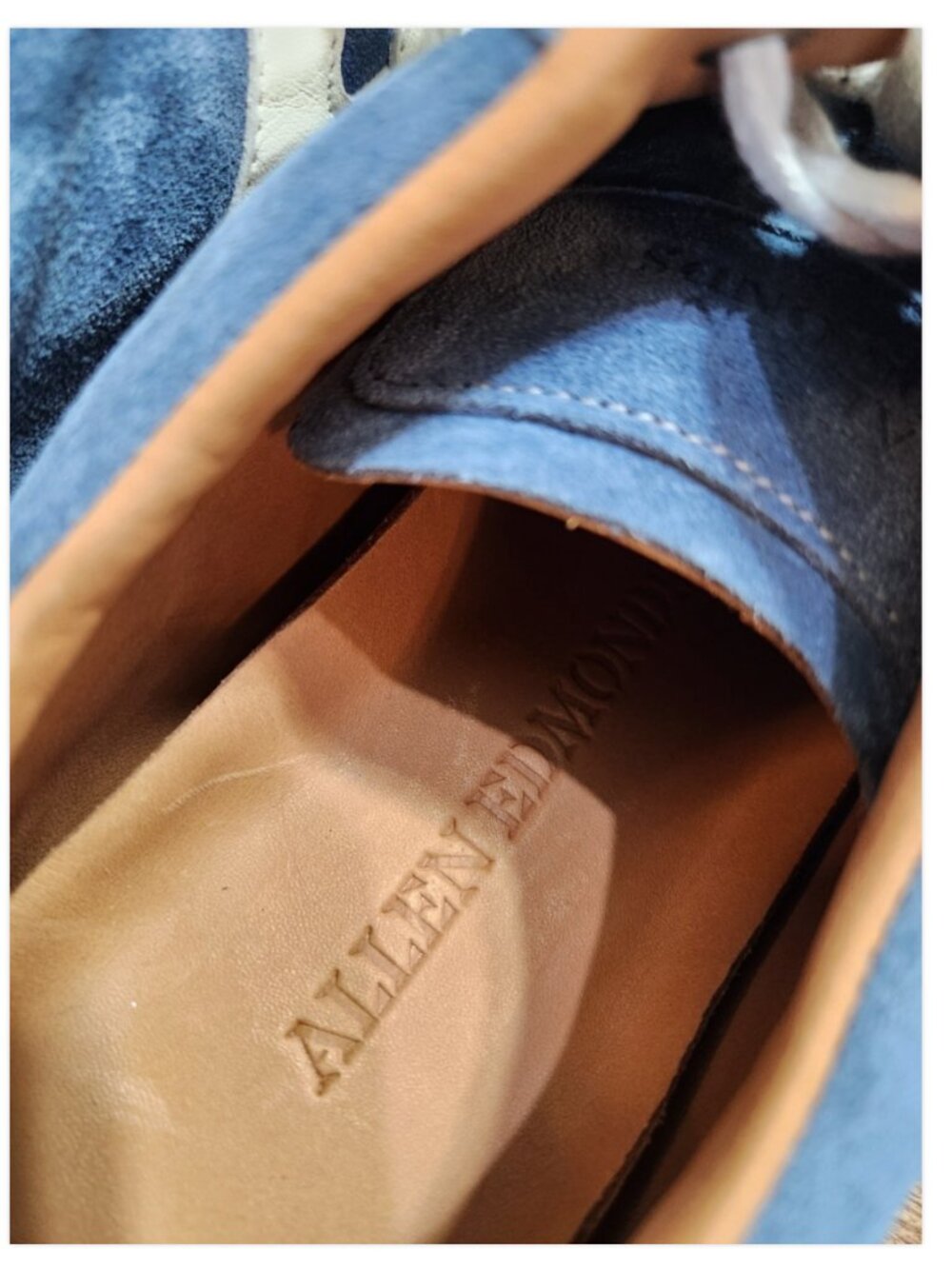 Allen Edmonds "CENTER COURT" Suede Sneakers Italian Margom Soles - Picture 15 of 16